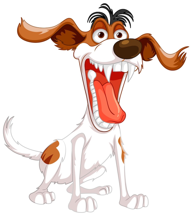 Vector el perro loco jack russell
