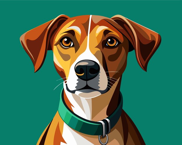 Vector perro mascota cachorro cachorro vectorial ilustración de dibujos animados muy lindo perfecto hermoso increíble perro sabueso