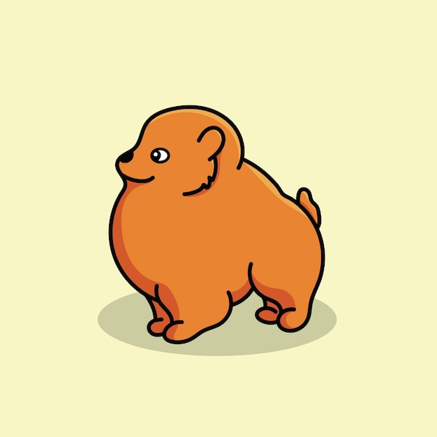 Perro Mascota Dibujos Animados Divertido Vector Sonrisa Felicidad Diversión Lindo