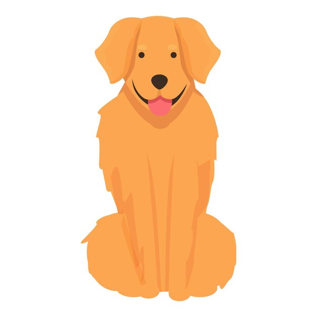 Vector perro mascota icono dibujos animados vector cabeza cachorro pose canina