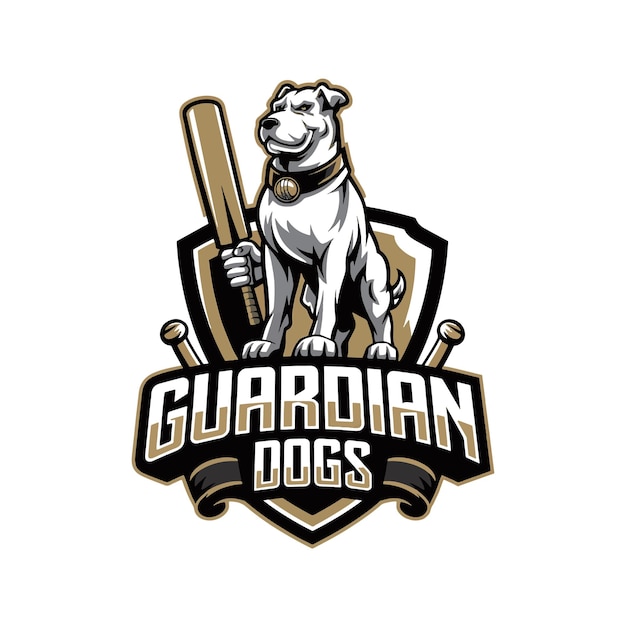 un perro con un murciélago y un logotipo para el rey perros perros