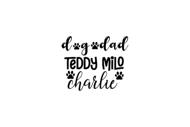 El perro papá Teddy Milo Charlie