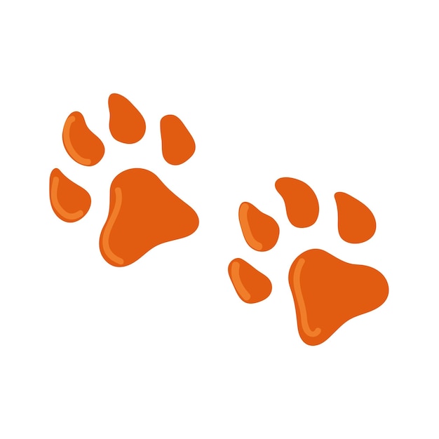 Perro pata imprime icono clipart avatar logotipo aislado vector ilustración