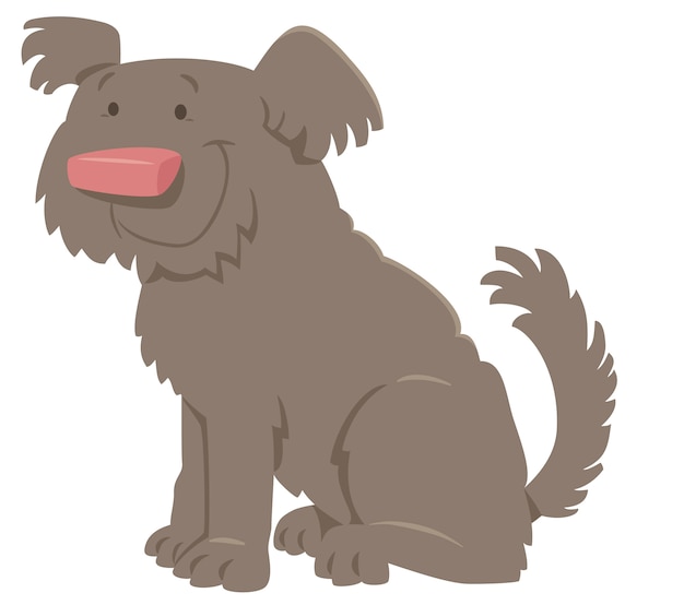 Vector perro de peluche shaggy lindo