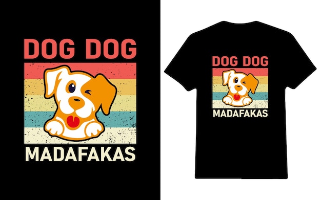 Vector perro perro madafakas diseño de camiseta de perro divertido