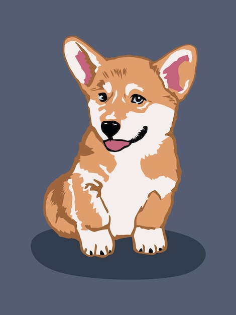 Vector perro de perro pembroke welsh corgi