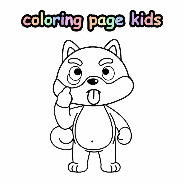 perro sacando la lengua libro de colorear para niños