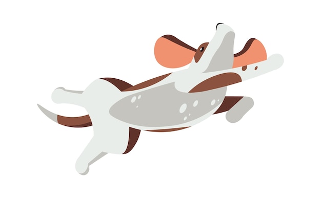 Perro saltando Icono animal Ilustración vectorial