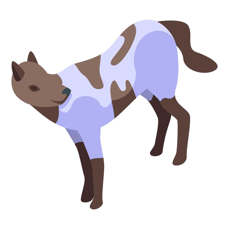 Vector perro salvaje animal icono vector isométrico mamífero africano naturaleza silvestre