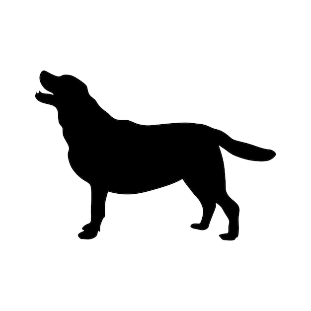 Vector perro silueta arteantecedentesvectorilustración