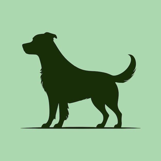 perro de la silueta del vector