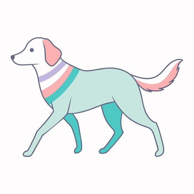 un perro con un suéter con un cuello que dice "perro"