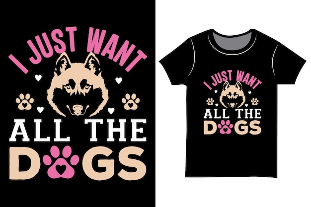 Perro SVG Regalo diseño de camiseta y vector de perro.