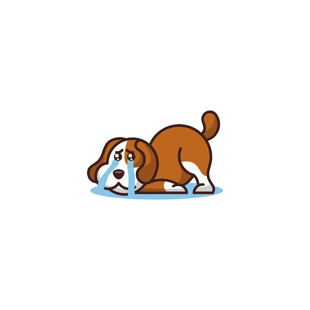 perro triste animal lindo logo