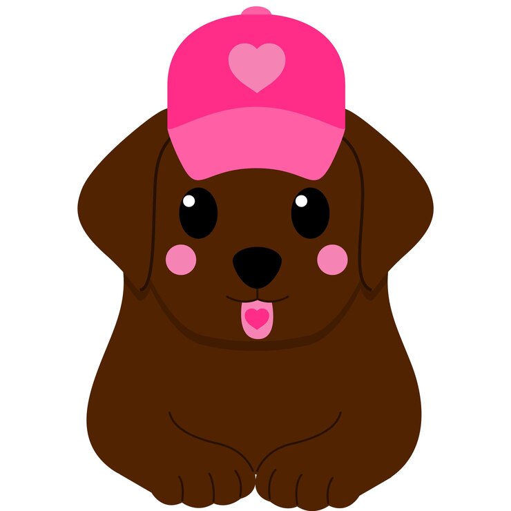 Vector perro valentines perro e ilustración del corazón perro labrador día de san valentín