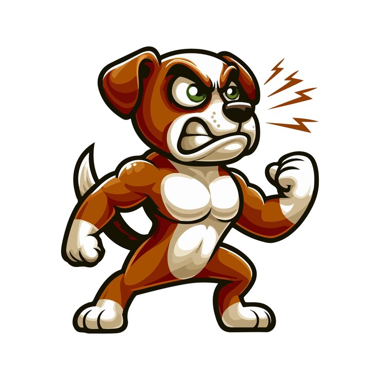 perro vector sobre fondo blanco