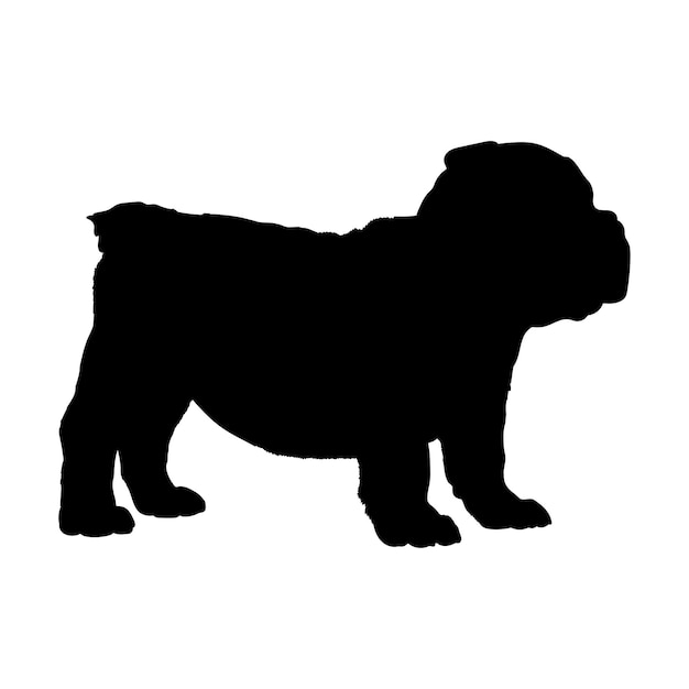 Perros cachorros silueta de cachorro silueta de perro bebé cachorro bulldog inglés