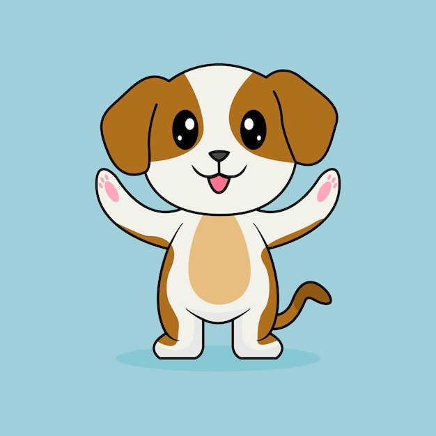Perros divertidos de dibujos animados Diseño vectorial de perros lindos