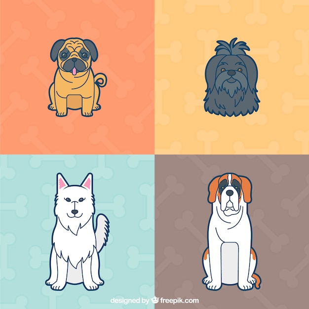 Perros encantadores ilustración