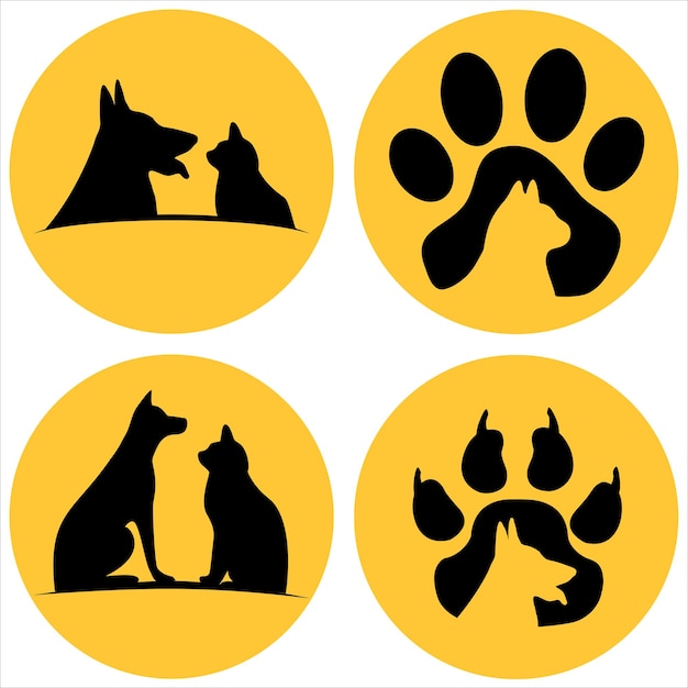 Vector perros y gatos