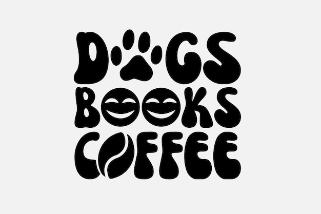 Perros libros café con cara de perro y cara de perro.