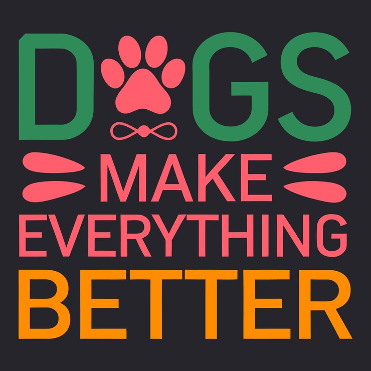 Vector los perros lo hacen todo mejor diseño ideal para los amantes de los perros y los dueños de mascotas que aman a los caninos