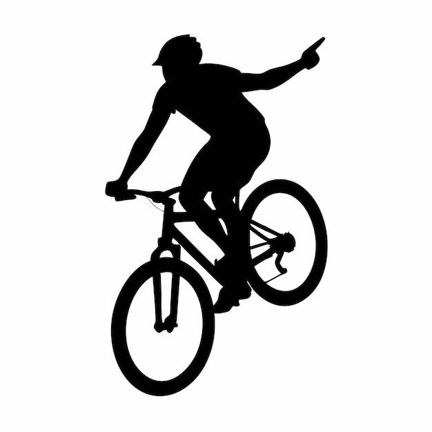 una persona en una bicicleta con un sombrero