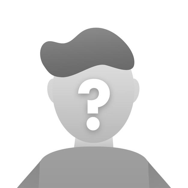 Persona desaparecida desconocida Hombre extraño misterioso Ilustración de stock vectorial