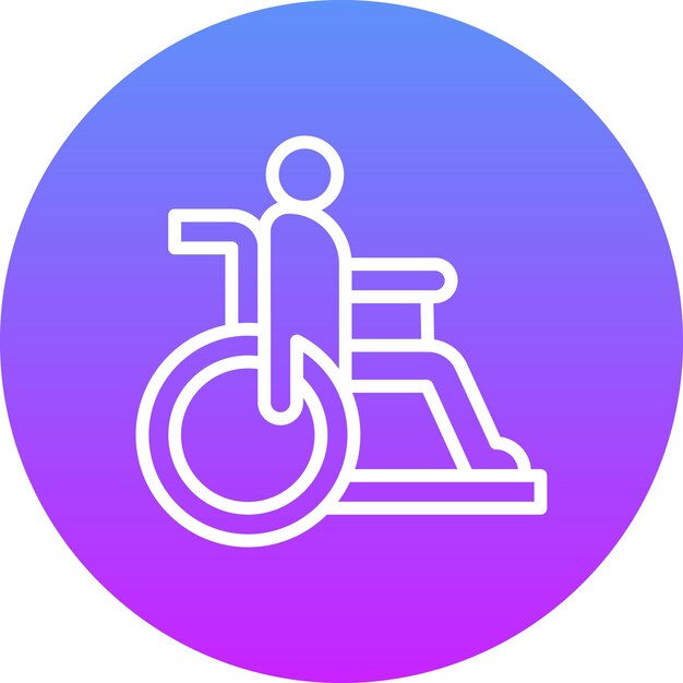 Persona discapacitada Ilustración del icono vectorial del conjunto de iconos de Inmigración