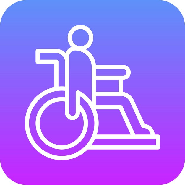 Persona discapacitada Ilustración del icono vectorial del conjunto de iconos de Inmigración