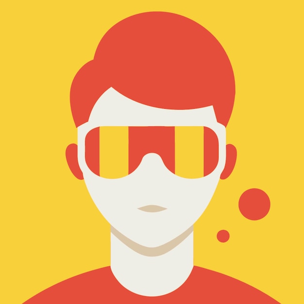una persona con gafas que dice gafas de protección en él