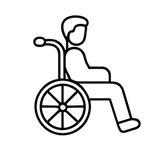 persona en una icona de silla de ruedas