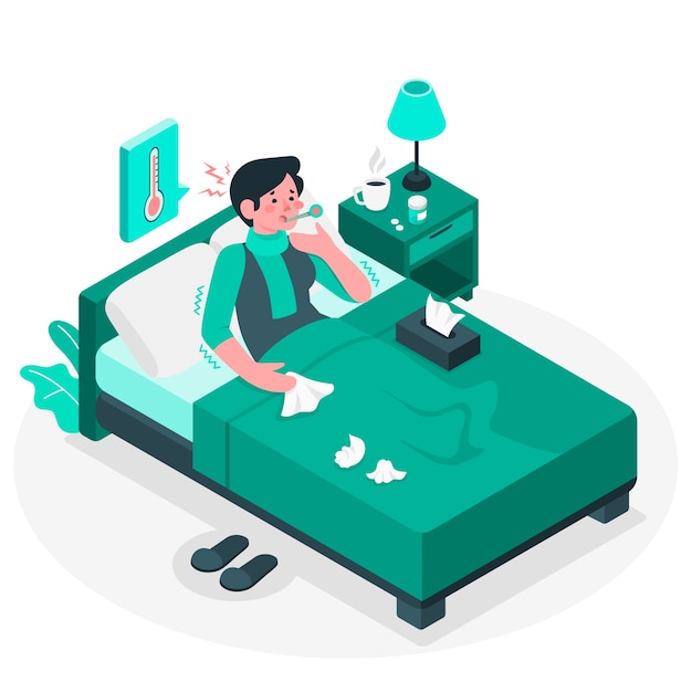 Persona con una ilustración de concepto frío