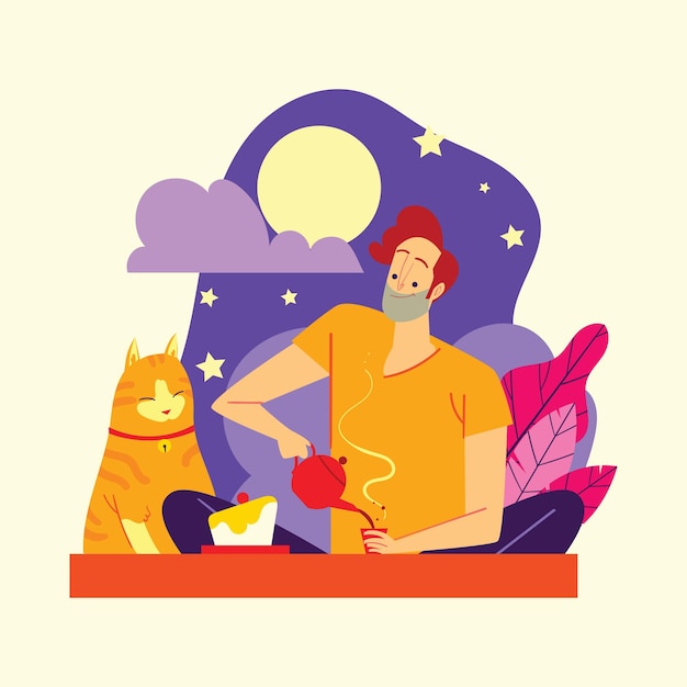 persona ilustración personaje vector avatar masculino de negocios dibujos animados hombre aislado diseño de escenarios
