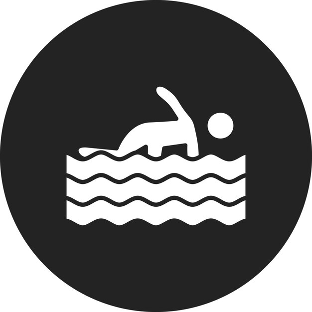 Persona Imagen vectorial del icono de natación Se puede utilizar para estacional