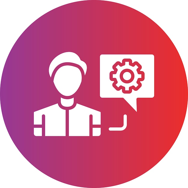 una persona con un logotipo rojo y púrpura que dice equipo de cabeza