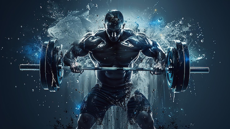 Vector persona poderosa haciendo gimnasia