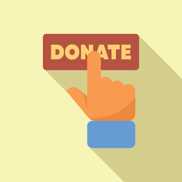 Persona que hace clic en el botón de donación haciendo una donación en línea
