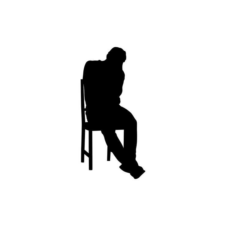 Una persona triste y deprimida, icono de la desesperación