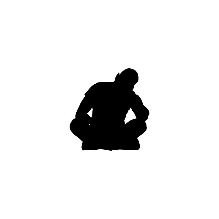 Una persona triste y deprimida, icono de la desesperación