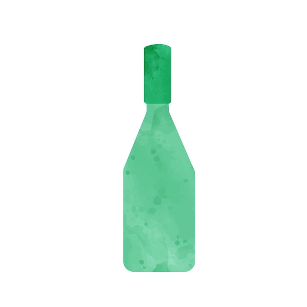 Personaje de Año Nuevo Adhesivo de champán verde