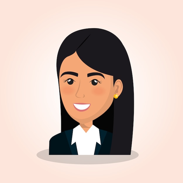 Vector personaje de avatar empresaria