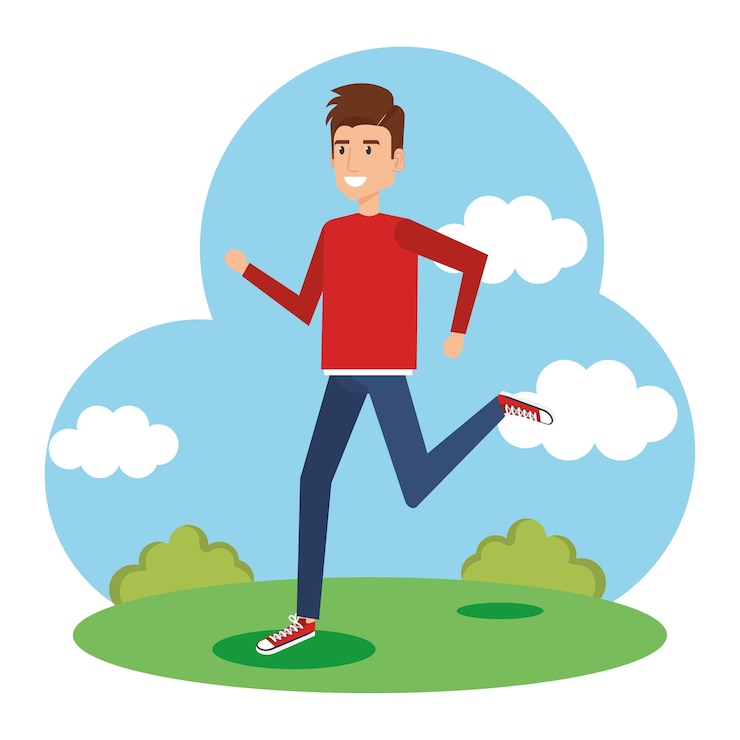 Vector personaje de avatar modelo joven