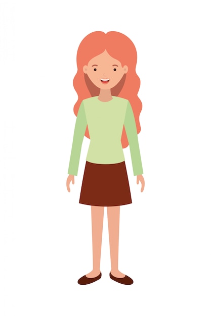 Personaje de avatar de mujer joven