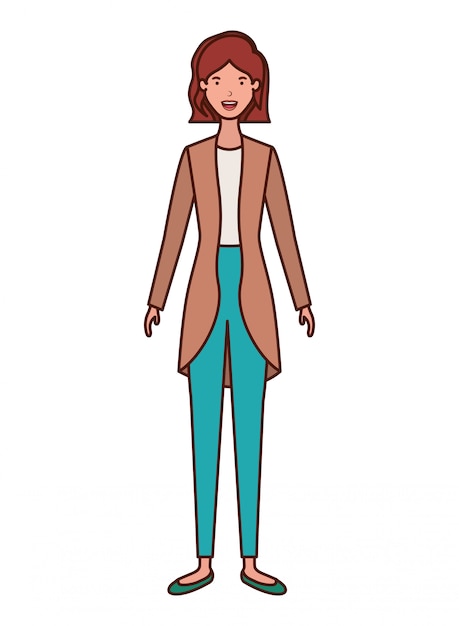 Vector personaje de avatar de mujer joven