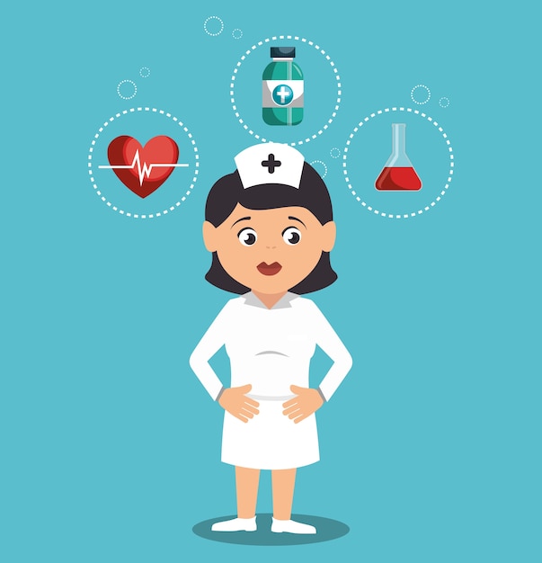 personaje de avatar profesional de la salud v