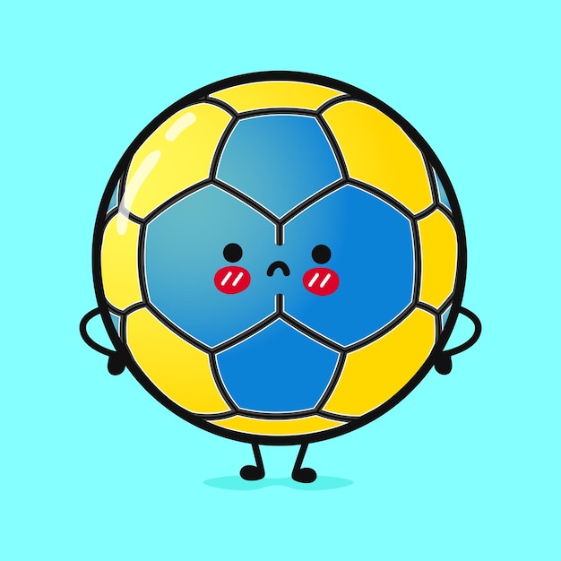 Vector personaje de balonmano enojado