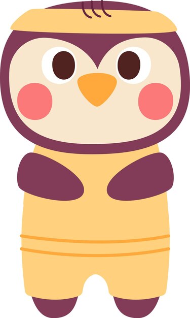Personaje de búho disfrazado