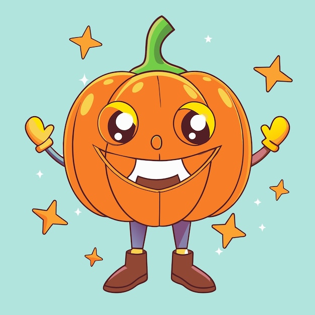 Vector el personaje de la calabaza es lindo.