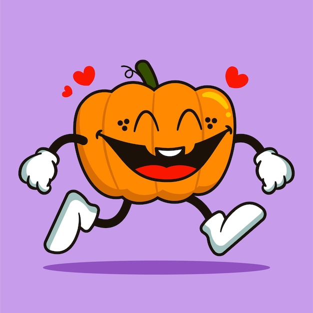 Personaje de calabaza de Halloween en diseño plano